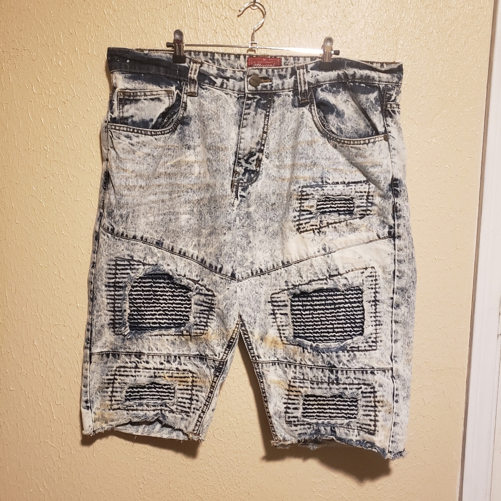 Mousai Denim Acid Wash‎ Shorts Size 40